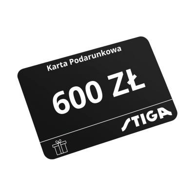 Karta podarunkowa STIGA – 600 zł, idealny prezent dla gracza tenisa stołowego